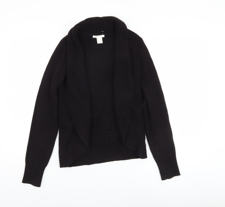 H&M Women’s Black Cardigan XS Cowl Neck Knit
