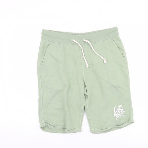 Jack & Jones Men's Green Sweat Shorts L