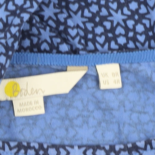 Boden Women's Blue A-Line Midi Dress - Size 8