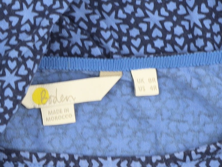 Boden Women's Blue A-Line Midi Dress - Size 8