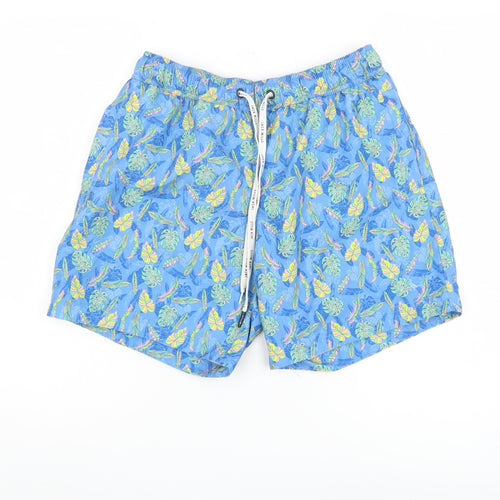 Jack Wills Men's Blue Floral Swim Shorts Size S