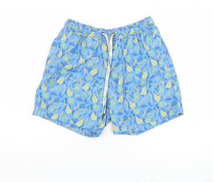 Jack Wills Men's Blue Floral Swim Shorts Size S