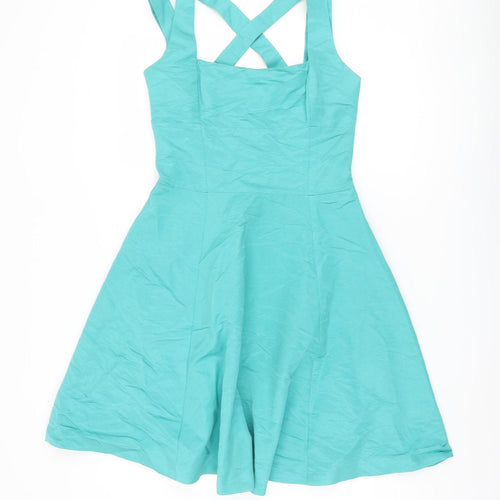 Reiss Women's Green Fit & Flare Dress Size 10
