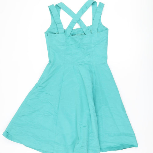 Reiss Women's Green Fit & Flare Dress Size 10