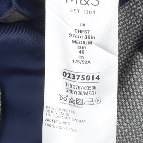 Marks and Spencer Men's Grey Blazer, 38R Formal