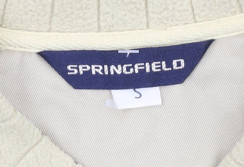 Springfield Men's Beige V-Neck Fleece Sweatshirt