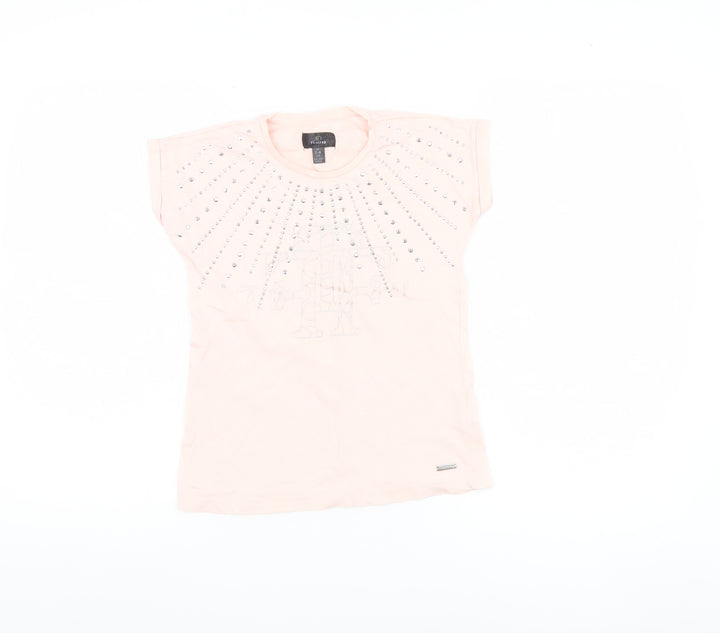 Firetrap Girls Pink Studded T-Shirt Size 7-8 Years