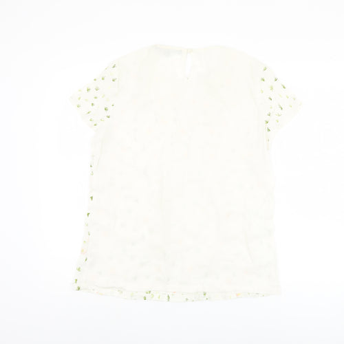 French Connection Women's Ivory Floral Top Size 14