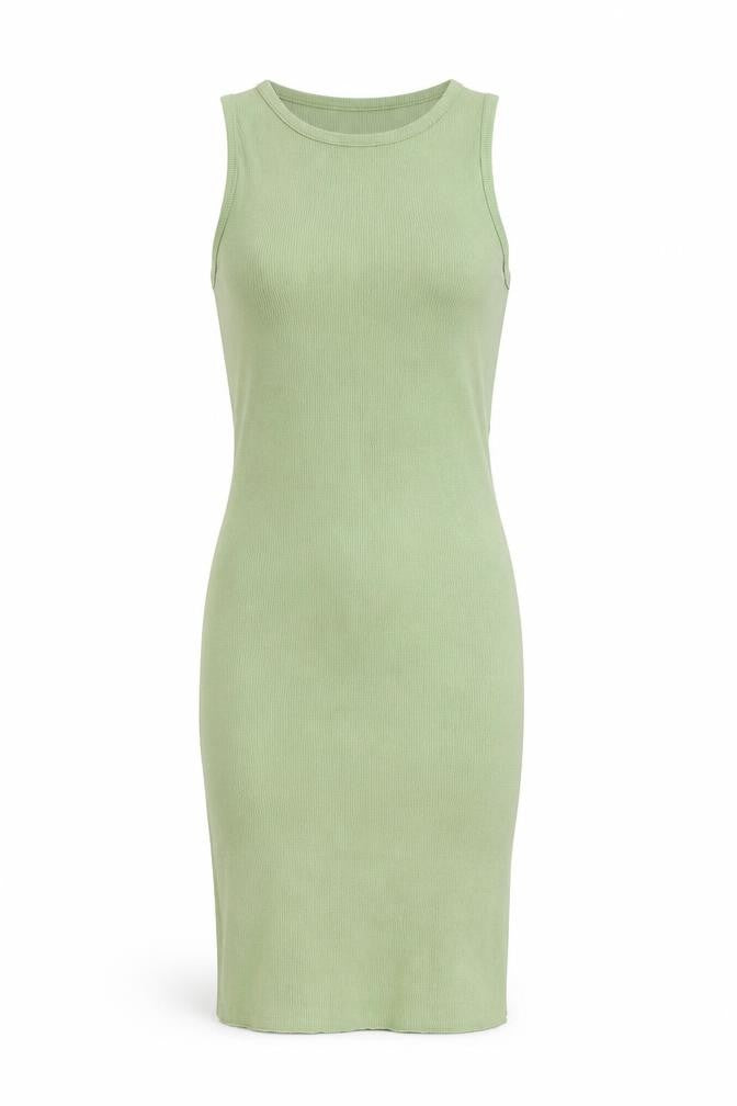 Front view of ASOS DESIGN Women's Green Tank Dress, size 10