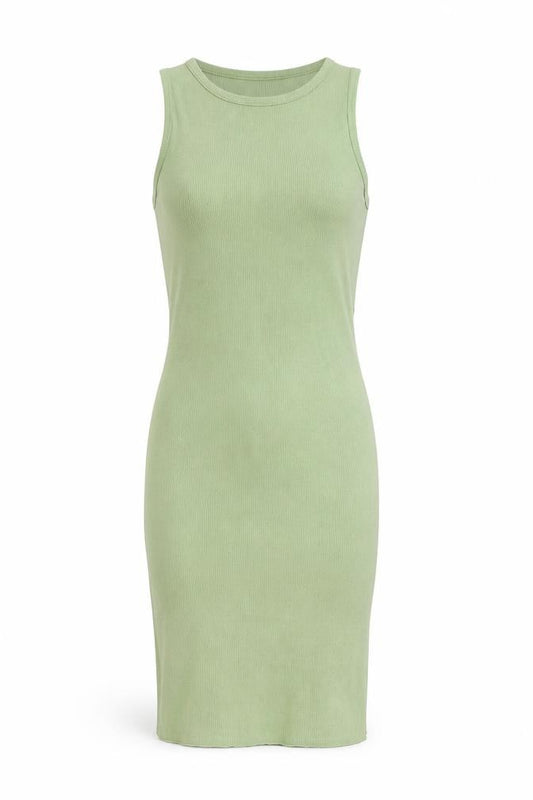 Front view of ASOS DESIGN Women's Green Tank Dress, size 10