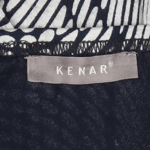 Kenar Women's Flare Skirt, Geometric Black & White, Size 18