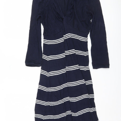 Fat Face Women's Blue Striped Dress Size 12