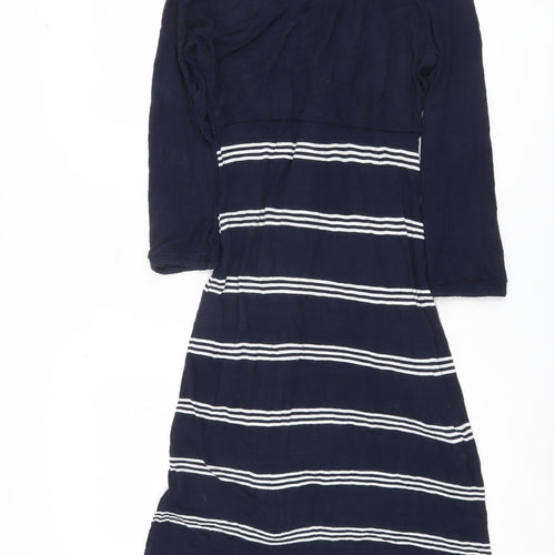 Fat Face Women's Blue Striped Dress Size 12