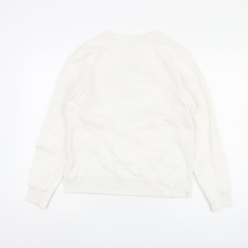 Hollister Women's White Pullover Sweatshirt S