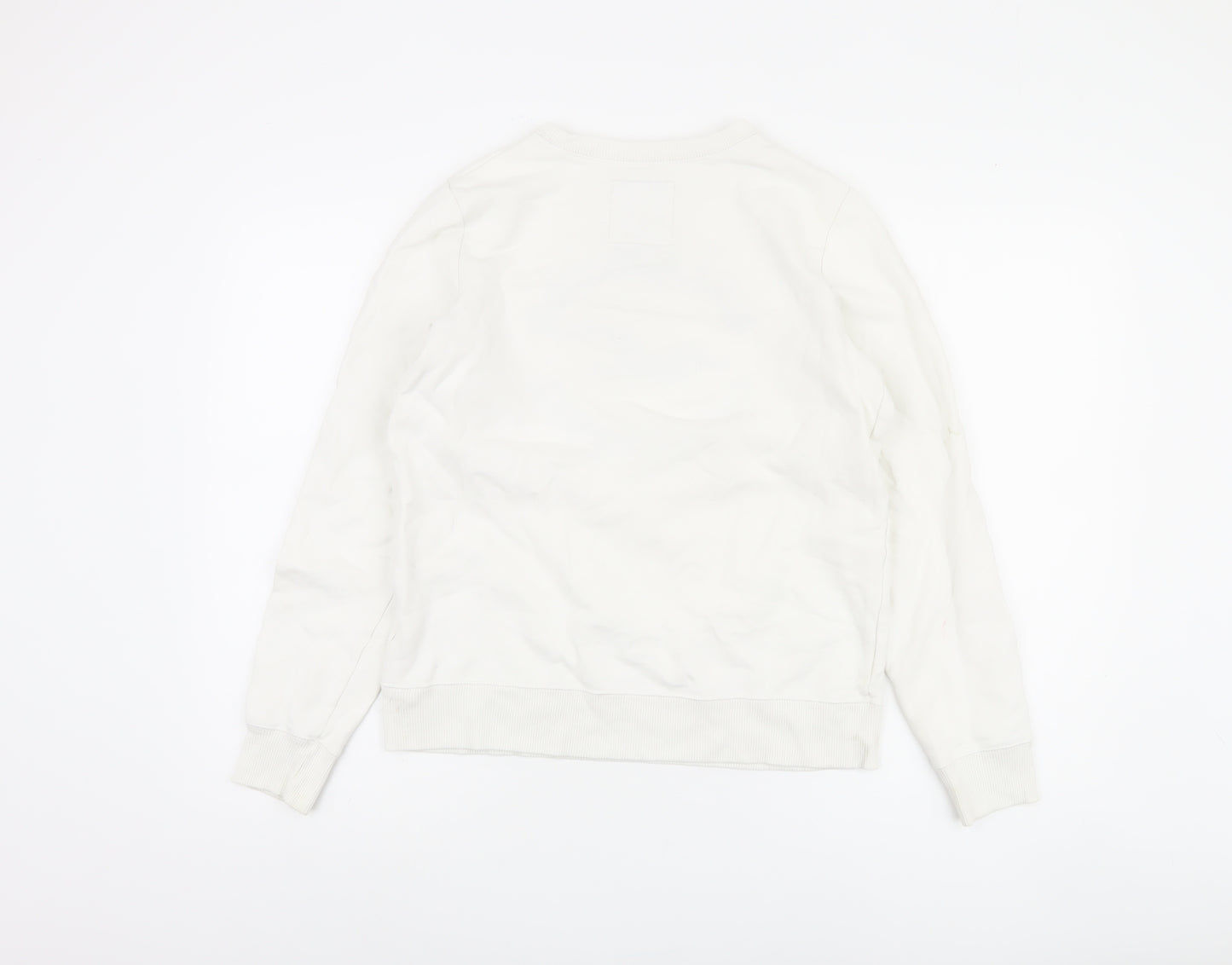 Hollister Women's White Pullover Sweatshirt S
