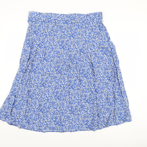 Bonmarché Women's Blue Floral Viscose Skirt