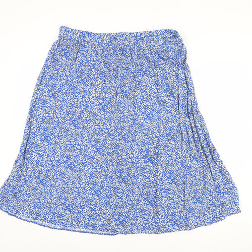 Bonmarché Women's Blue Floral Viscose Skirt