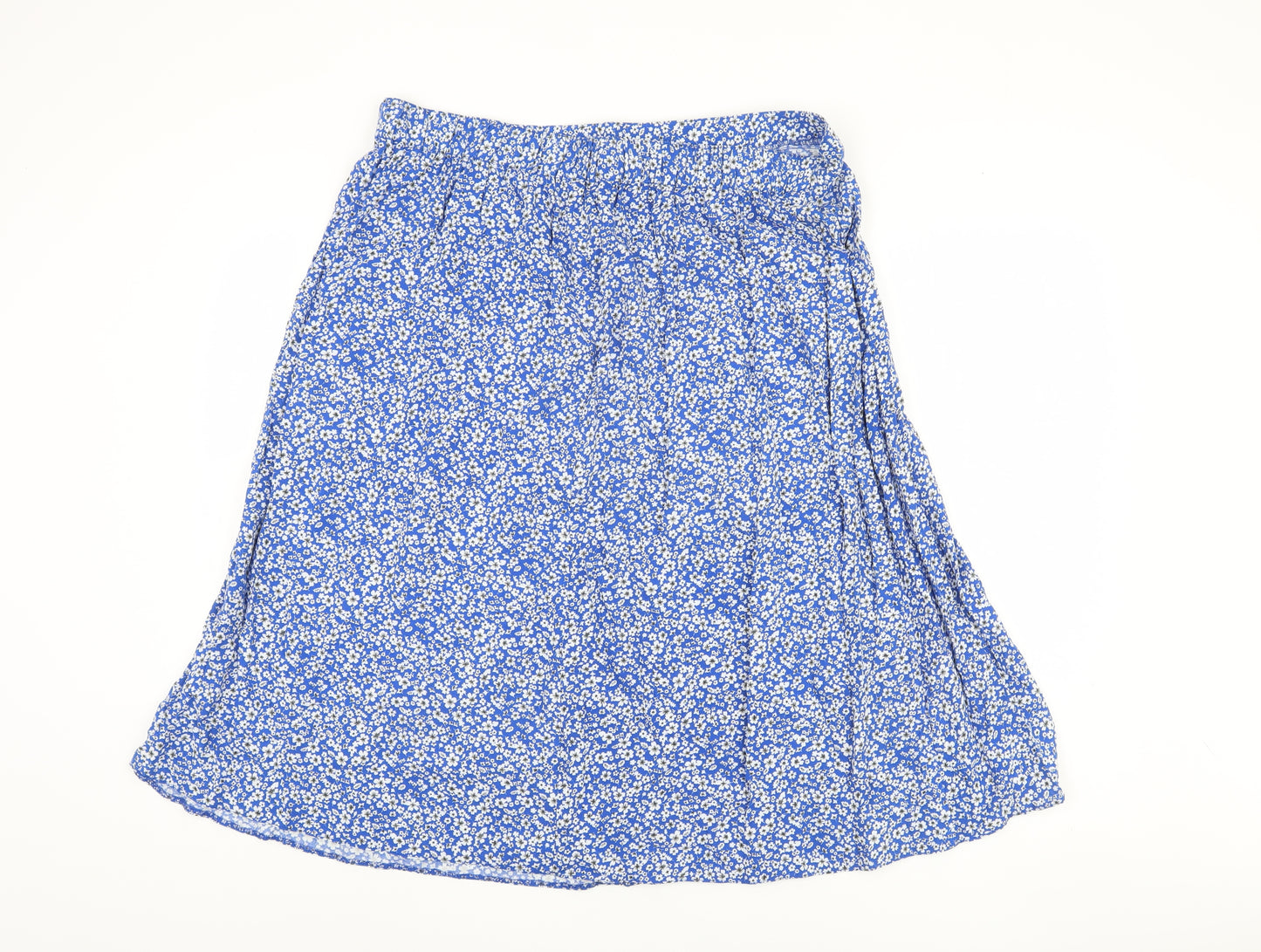 Bonmarché Women's Blue Floral Viscose Skirt