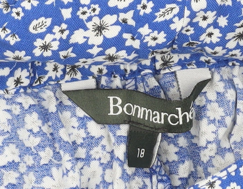 Bonmarché Women's Blue Floral Viscose Skirt