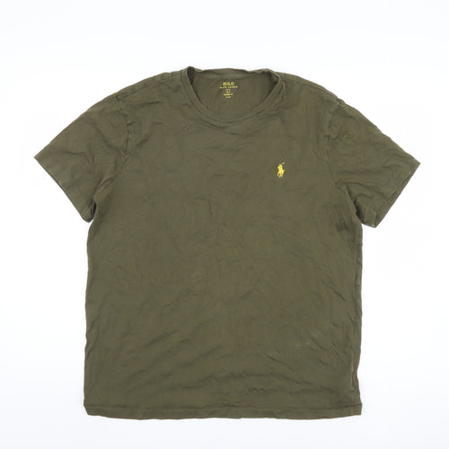Polo Ralph Lauren Men's Green Crew Neck T-Shirt L