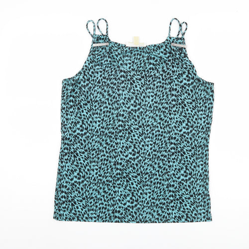Michael Kors Women's Blue Animal Print Tank