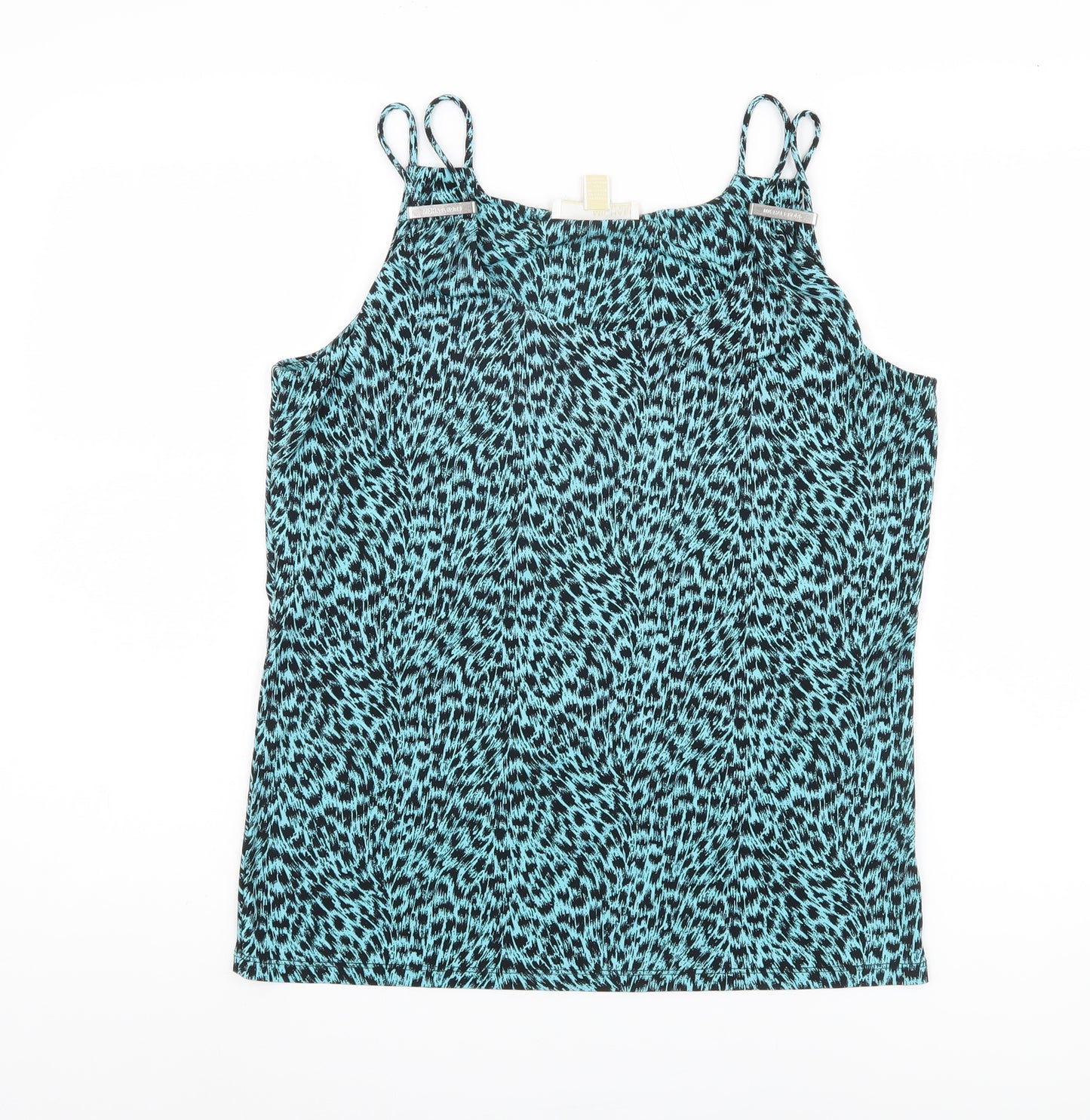 Michael Kors Women's Blue Animal Print Tank