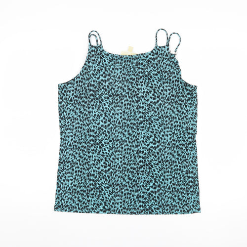 Michael Kors Women's Blue Animal Print Tank