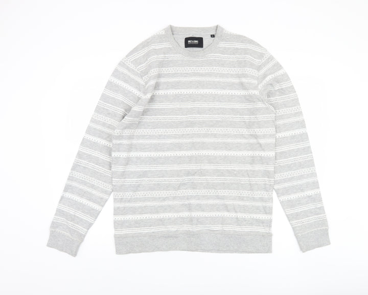 ONLY & SONS Grey XL Geometric Sweatshirt Men