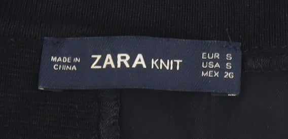 Zara Women Black Tank Top, S, Autumn Knit Casual