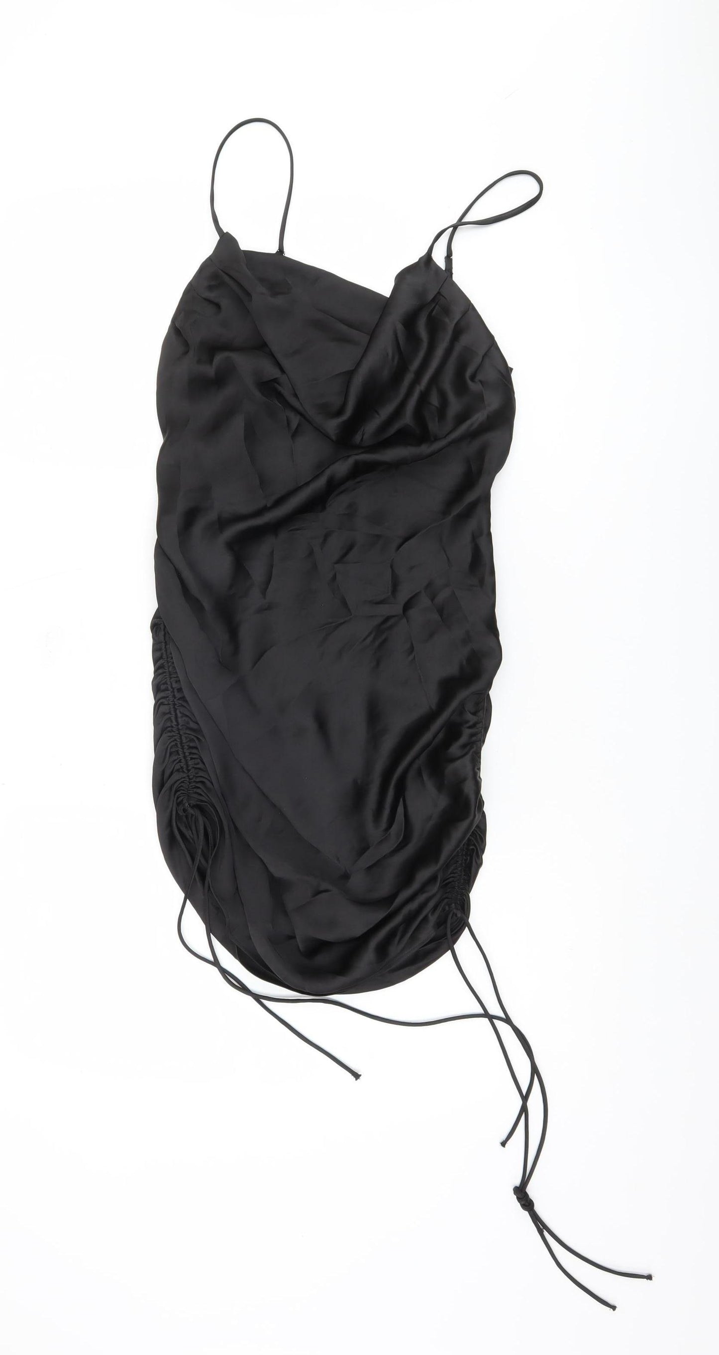 Zara Women's Black Silk Slip Dress Size 6