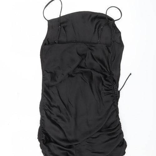 Zara Women's Black Silk Slip Dress Size 6