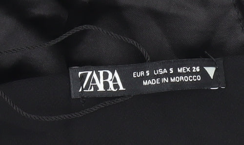 Zara Women's Black Silk Slip Dress Size 6