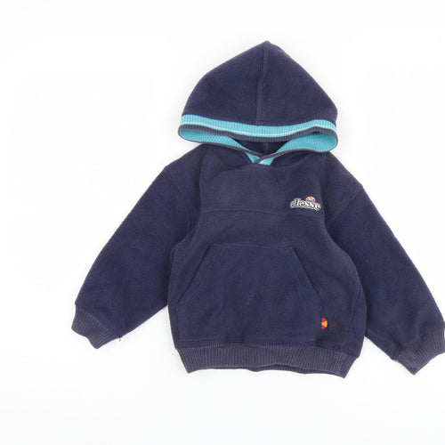 Ellesse Boys Blue Pullover Hoodie, Age 2, Logo Accent