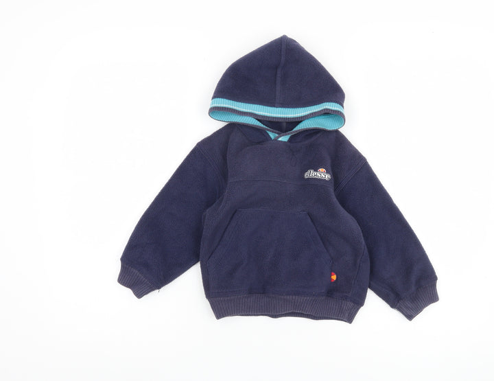 Ellesse Boys Blue Pullover Hoodie, Age 2, Logo Accent