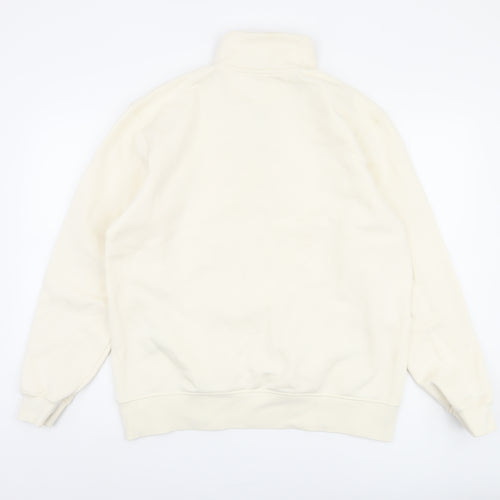 Zara Men's Ivory Pullover Sweatshirt L