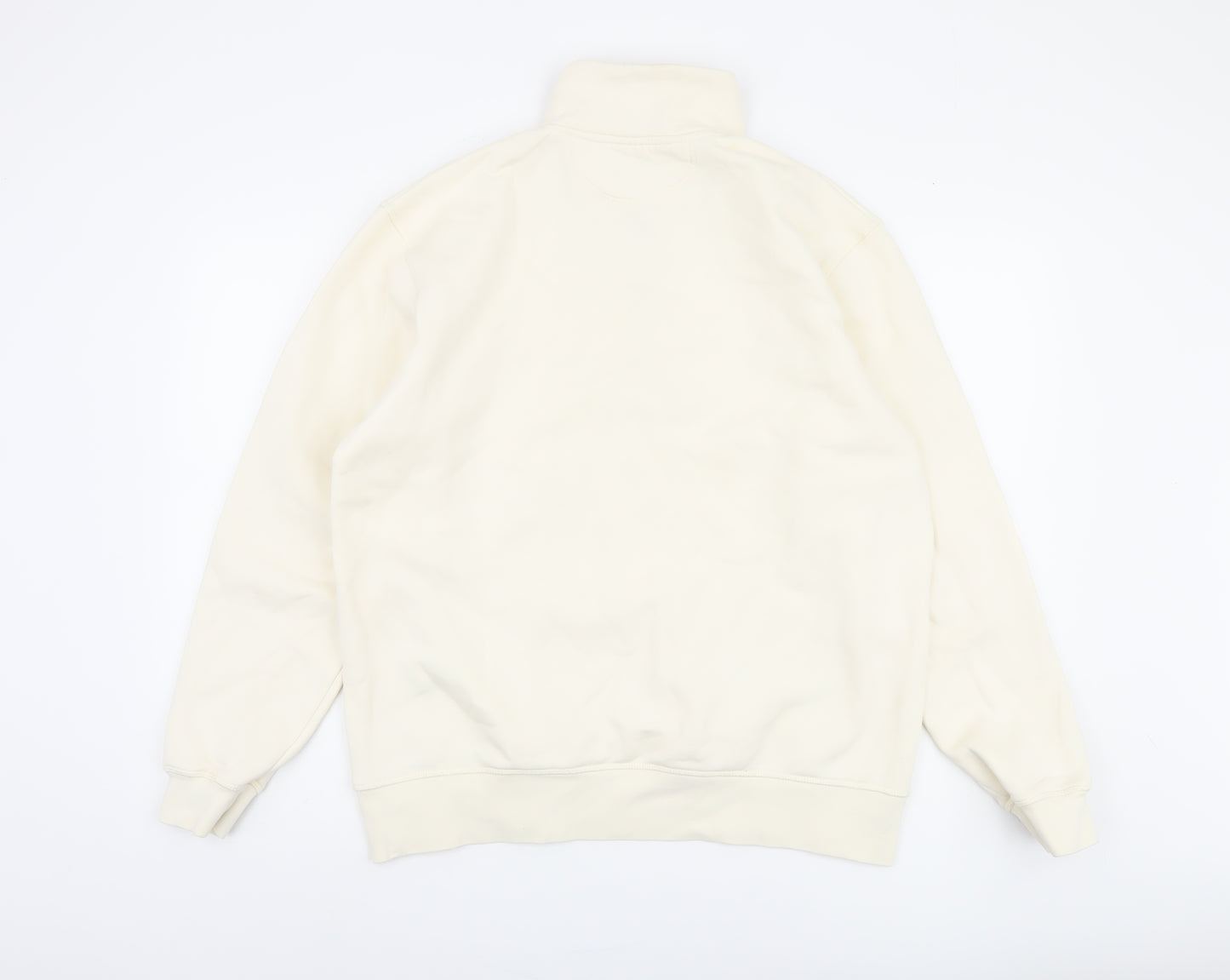 Zara Men's Ivory Pullover Sweatshirt L