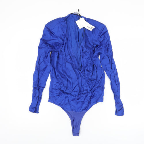 Zara Women's Blue Long Sleeve Bodysuit XS