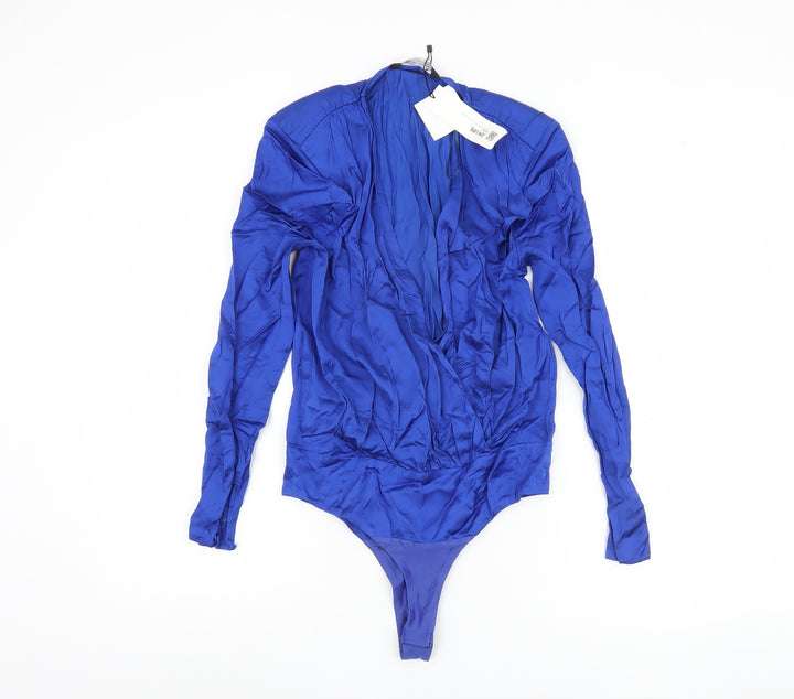 Zara Women's Blue Long Sleeve Bodysuit XS