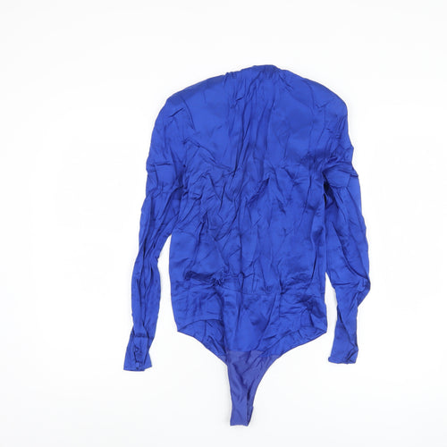 Zara Women's Blue Long Sleeve Bodysuit XS