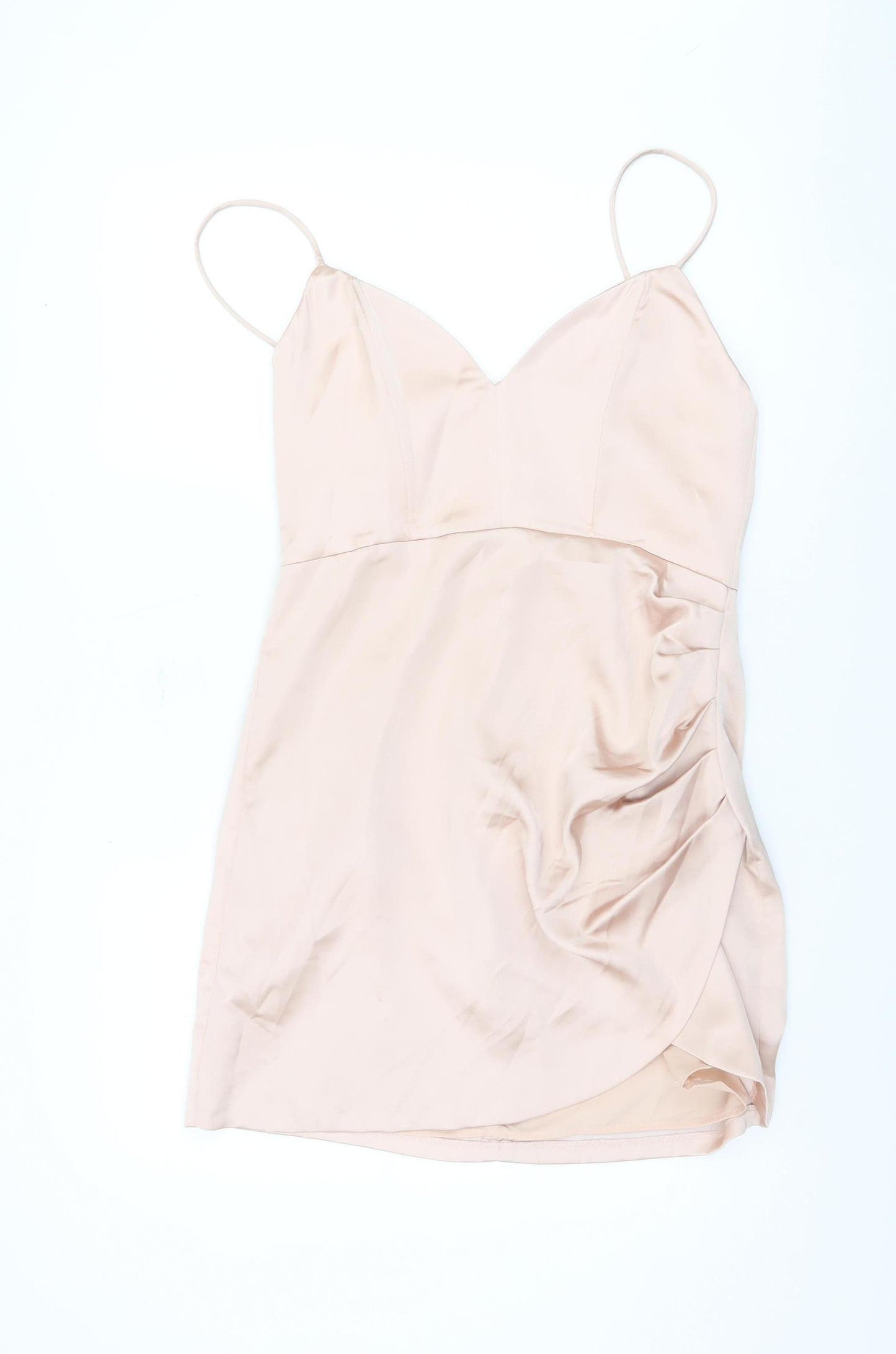 Zara Women's Beige Short Slip Dress - Size 12