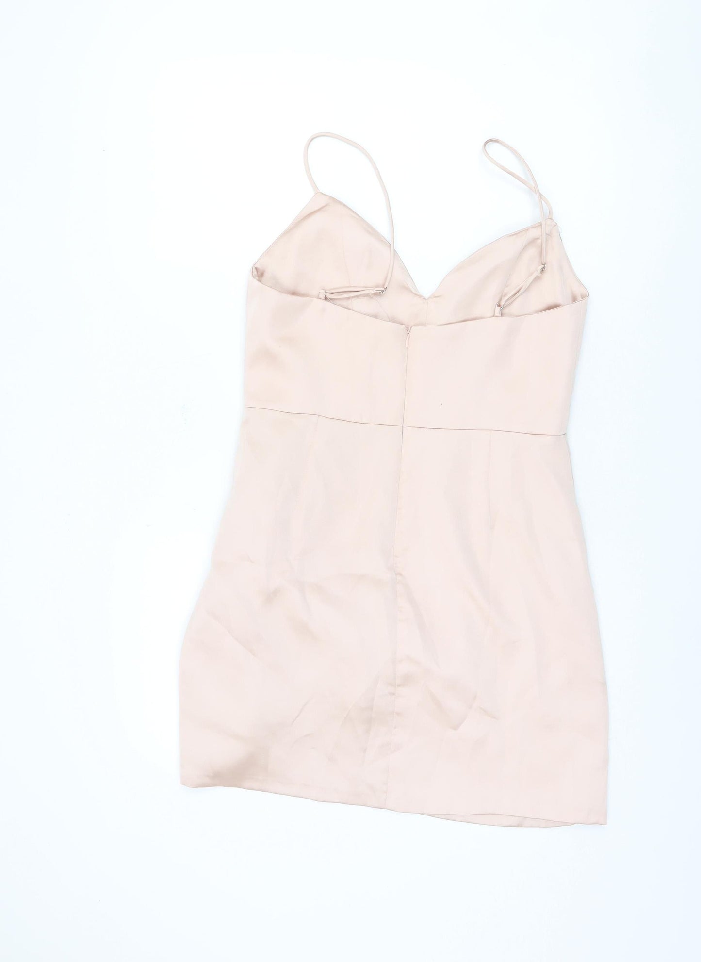 Zara Women's Beige Short Slip Dress - Size 12