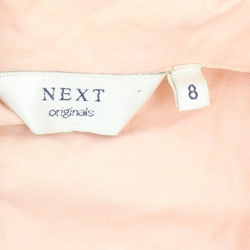Next Women's Pink Belted Shirt Dress, Size 8, Casual Wear