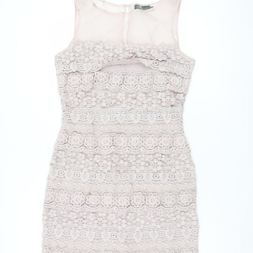 Mint Velvet Women's Ivory Sheath Dress Size 12