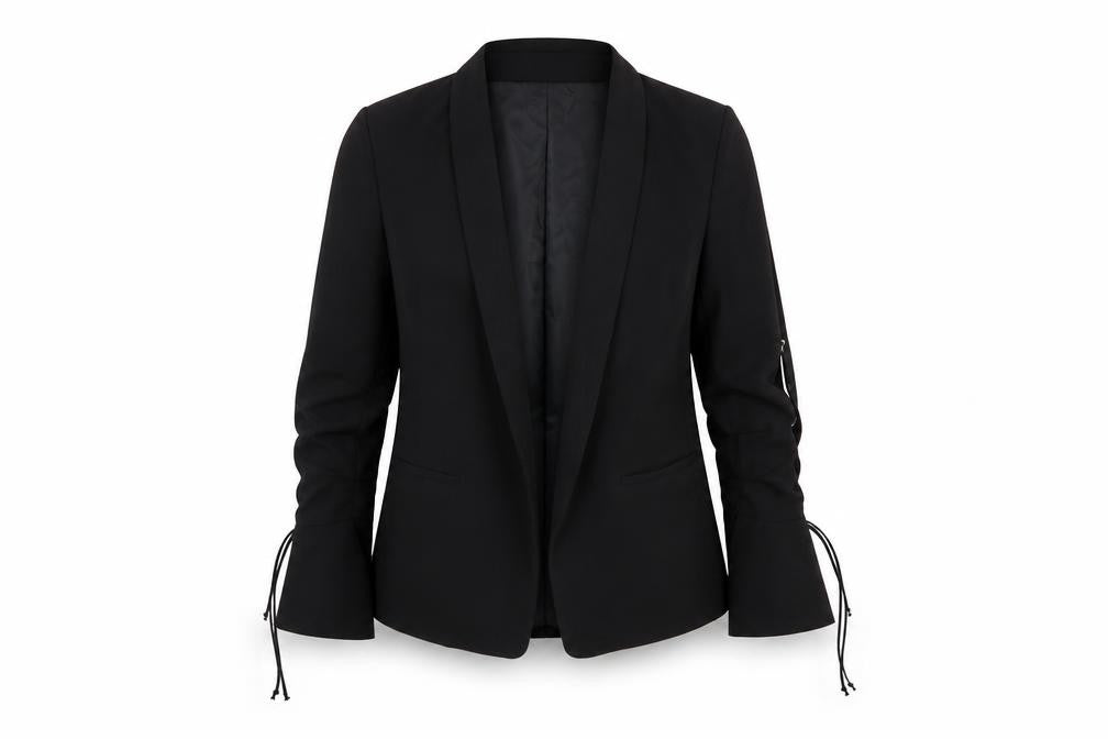 Front view of Topshop Women's Black Suit Jacket, size 12