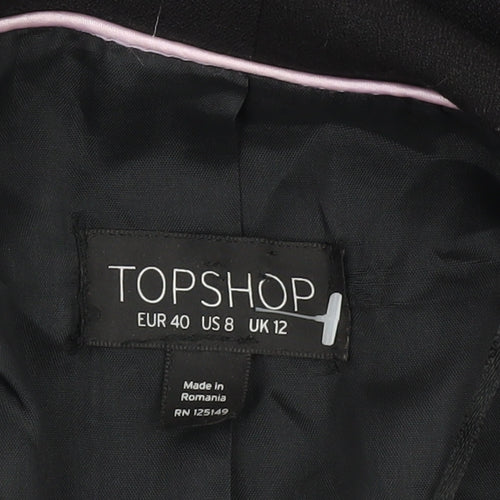 Topshop Women's Black Suit Jacket Size 12
