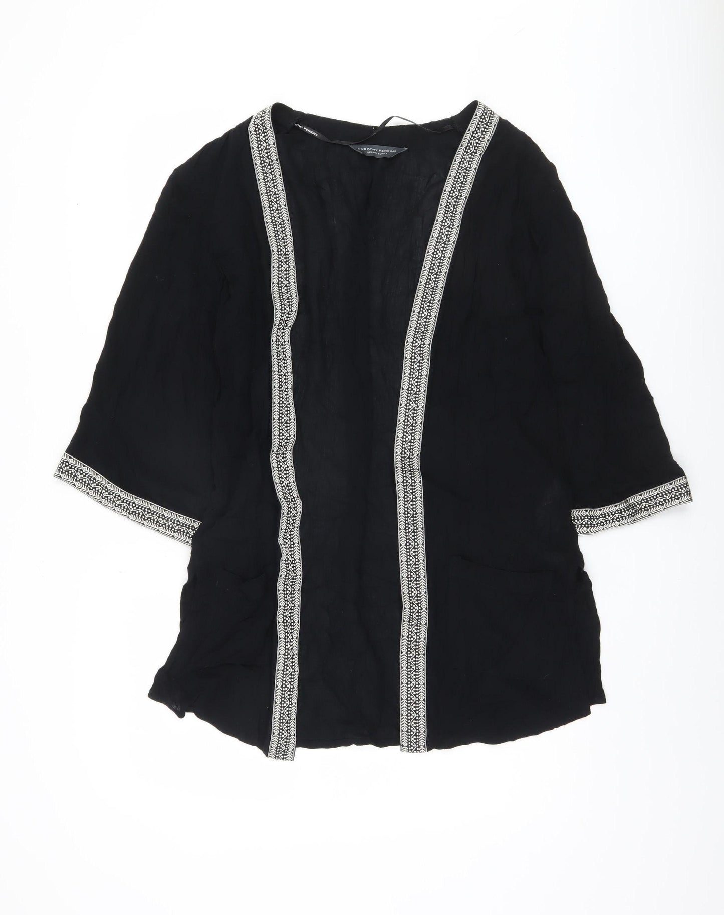 Dorothy Perkins Women's Black Cover Up M Embroidered