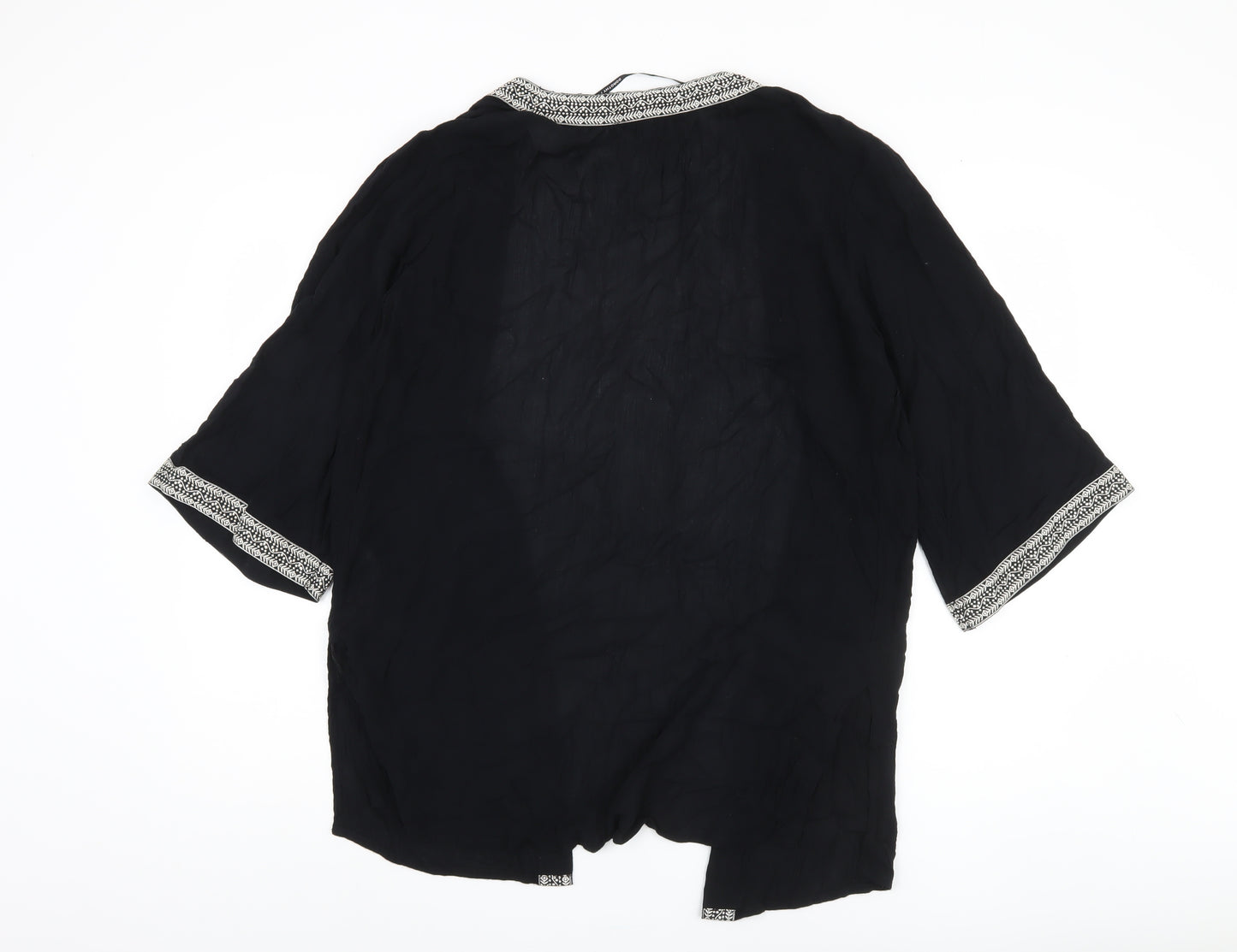 Dorothy Perkins Women's Black Cover Up M Embroidered