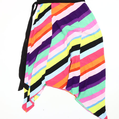 Topshop Women's Multicoloured Asymmetric Skirt Size 10