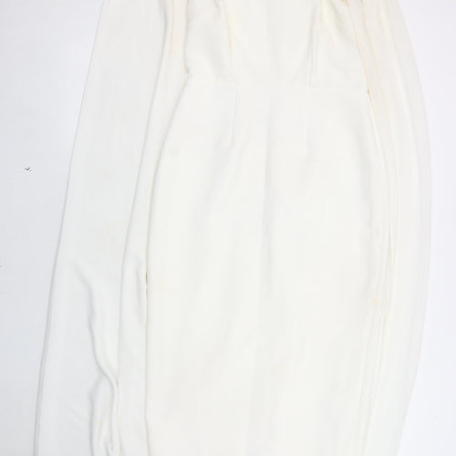 River Island Women Ivory Long Sleeve Dress Size 8
