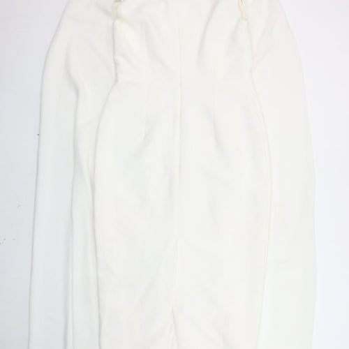 River Island Women Ivory Long Sleeve Dress Size 8